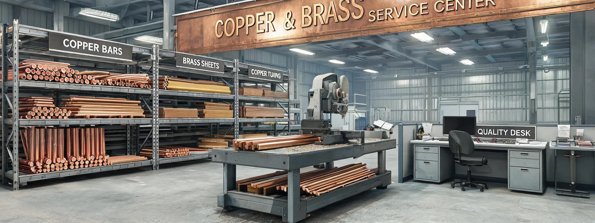 Copper service center processing
